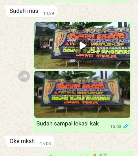 Pengiriman Papan Bunga Tangkisan Tawangsari